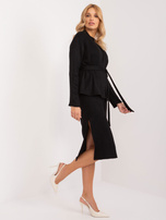 Hurt Czarny dwuczęściowy komplet z sukienką midi
