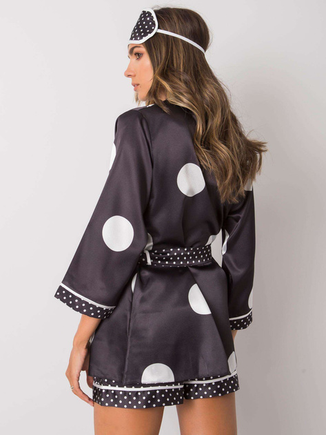 Czarny damski komplet nocny