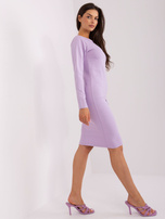 Hurt Jasnofioletowa sukienka dresowa z suwakiem