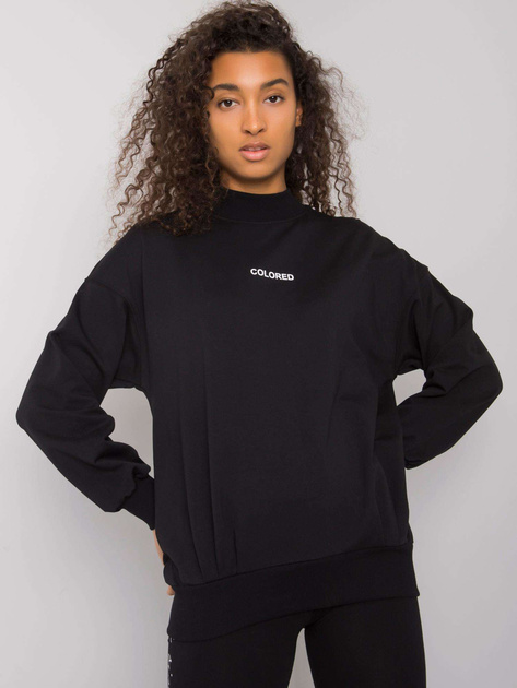 Czarna bluza damska bez kaptura Dylan RUE PARIS