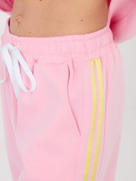 Różowe dresowe spodnie z lampasami RUE PARIS