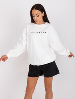 Ecru hoodless sweatshirt with Miley inscription
