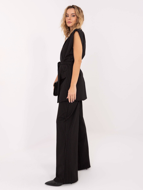 Czarna kamizelka z poduszkami na ramionach RUE PARIS