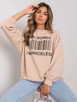 Beżowa bluza z nadrukiem Karis