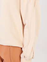 Jasnobeżowa bluza oversize bez kaptura NATURAL SIDE