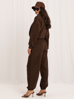 Brown corduroy set with jogger pants.