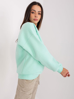 Hurtownia Miętowa bluza bez kaptura z ociepleniem 