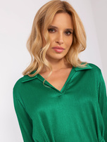 Hurt Zielona sukienka koktajlowa z wiązanym paskiem