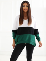 Biało-zielona bluza Lotta RUE PARIS