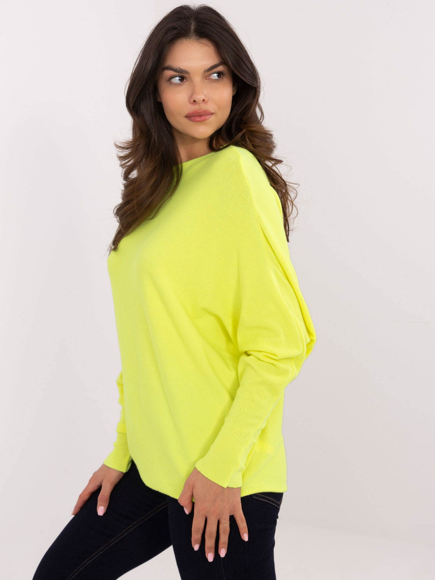 Sweter fluo żółty