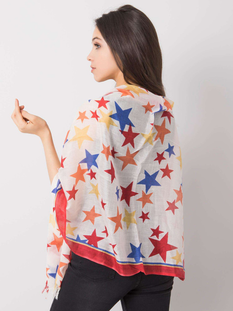 Czerwona chusta z nadrukiem gwiazd