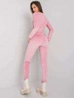 Jasnoróżowy komplet welurowy Clarisa RUE PARIS