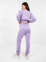 Liliowy dwuczęściowy komplet z baskiną RUE PARIS