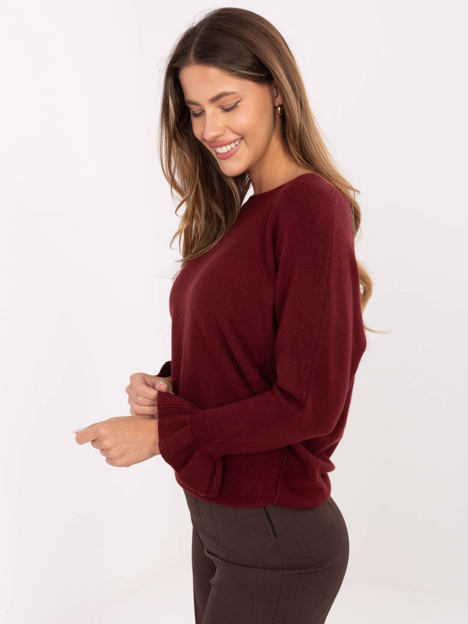 Sweter bordowy