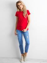 Czerwony t-shirt Peachy