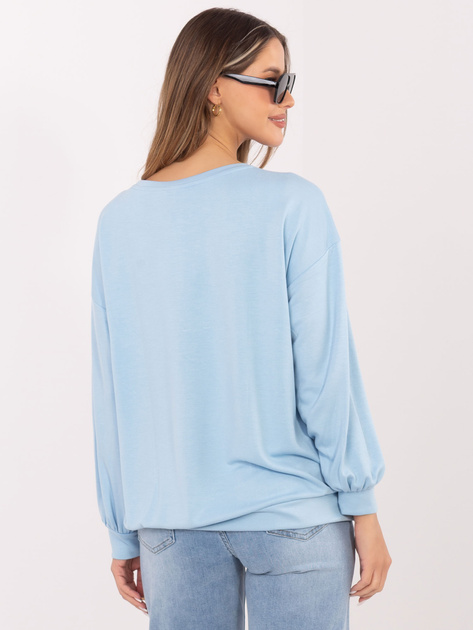 Jasnoniebieska bluza oversize z miękkiego materiału RUE PARIS