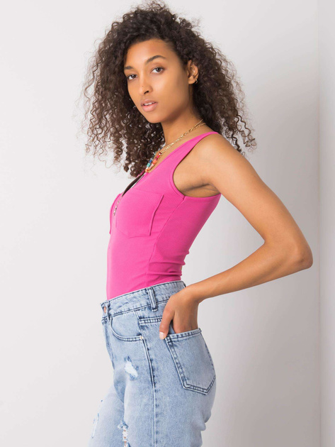 Różowy top z kieszonkami Rosalind