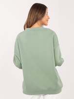 Pistacjowa damska bluza oversize z ociepleniem RUE PARIS 