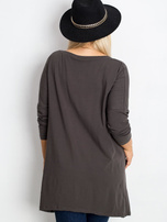 Khaki tunika plus size Moa