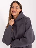 Grafitowa damska bluza z kapturem SUBLEVEL