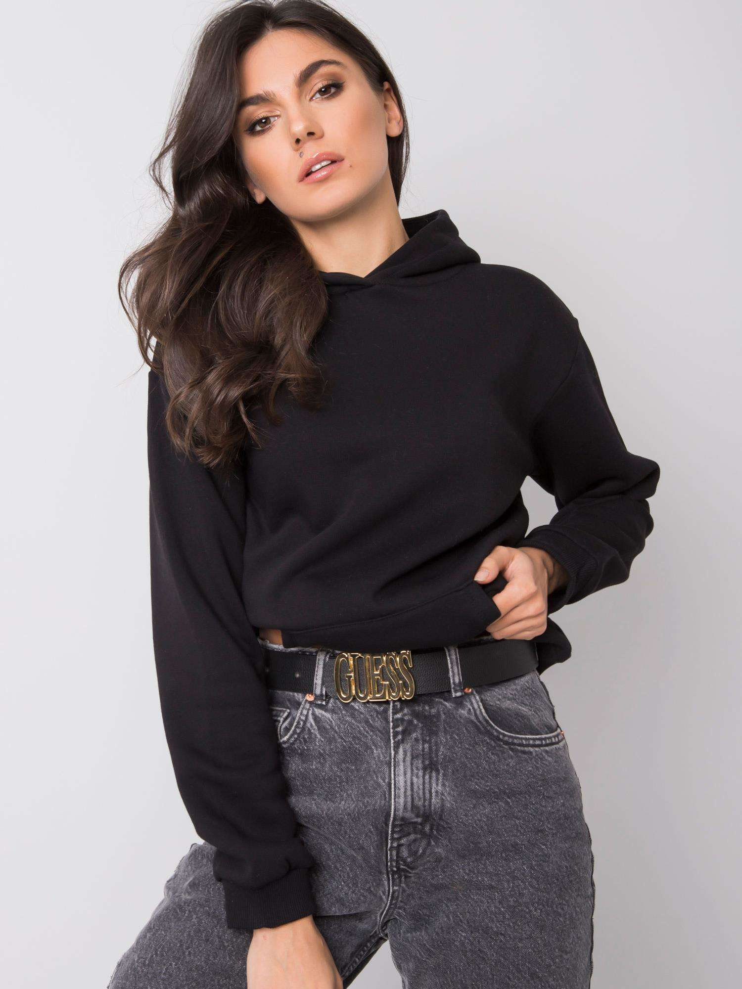 Schwarzer Hoodie Cindy.