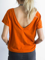Ciemnopomarańczowy damski t-shirt Fire