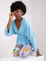 Jasnoniebieska zwiewna bluzka damska Raquela