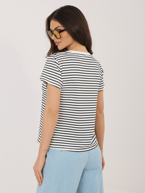 Biało-czarny damski t-shirt w paski