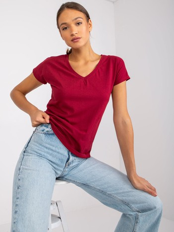 Bordowy t-shirt Emory