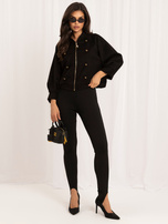 Black women's Napoleon-style jacket.
