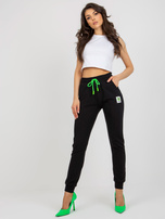 Hurt Czarne bawełniane spodnie dresowe z kieszeniami