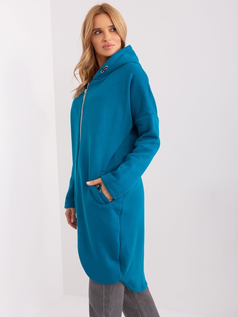 Hurt Morska długa bluza basic z kieszeniami Tina RUE PARIS