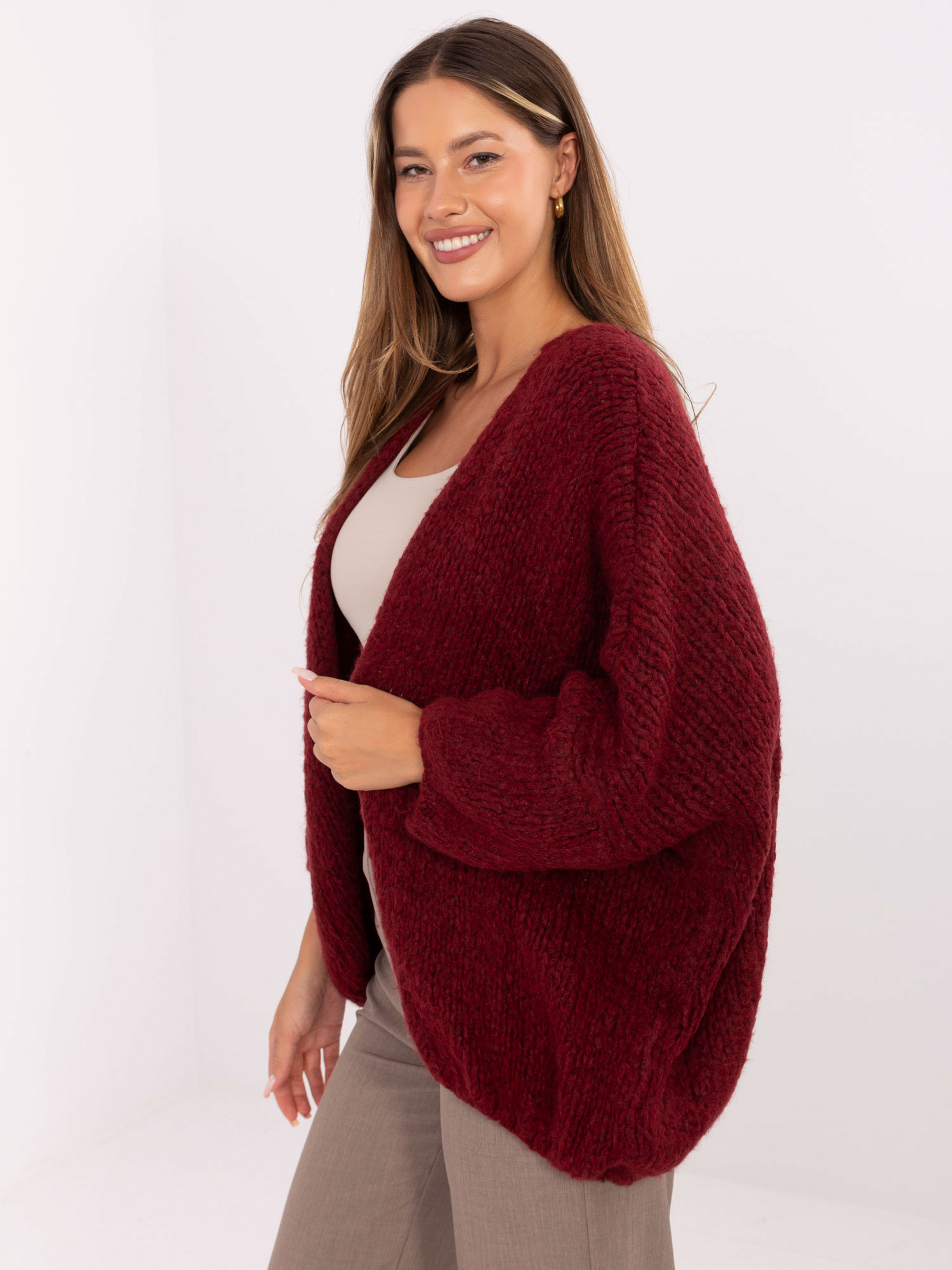 Sweter bordowy