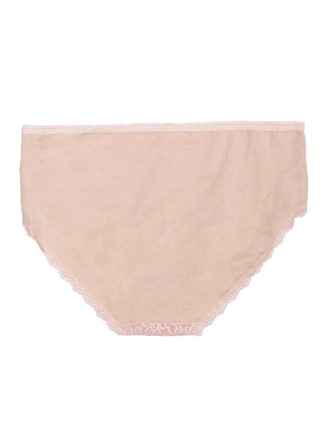 Beżowe majtki damskie z wysokim stanem