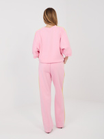 Różowe dresowe spodnie z lampasami RUE PARIS
