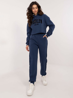 Hurt Ciemnoniebieski komplet dresowy z bluzą z kapturem 