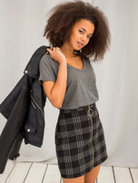 Ciemnoszary melanżowy t-shirt Emory