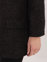 Czarna marynarka z fakturowej tkaniny RUE PARIS 