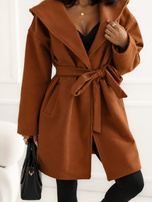 Light brown coat with button closure RUE PARIS.