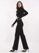 Czarny komplet z rozszerzanymi spodniami RUE PARIS
