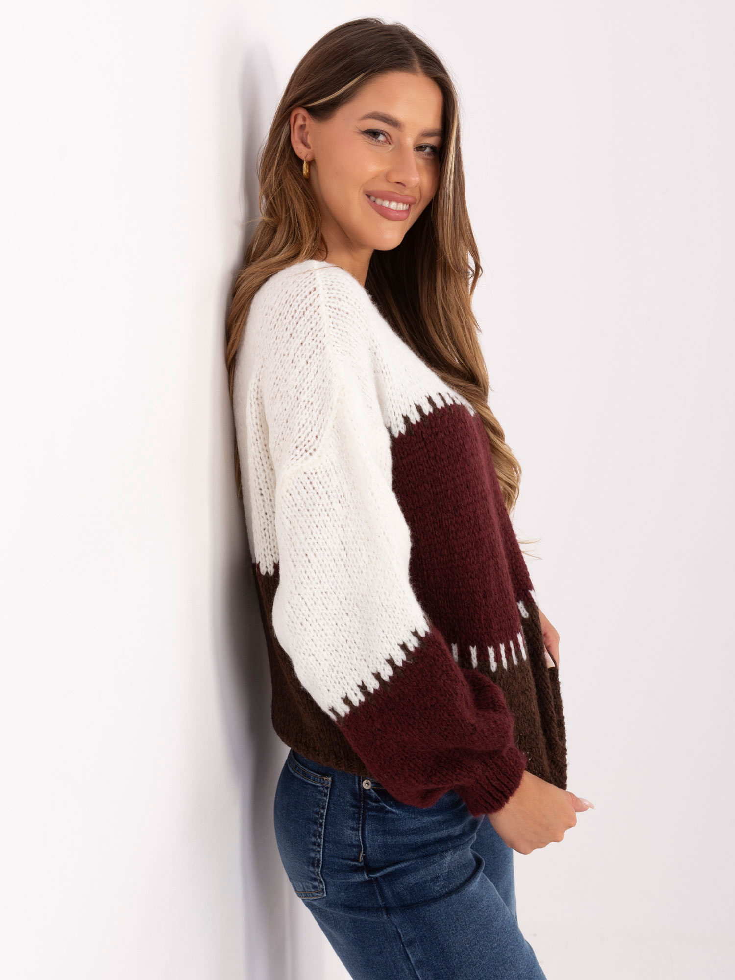 Sweter bordowy