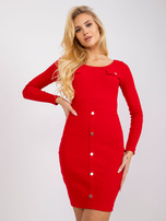 Red fitted striped dress Barletta RUE PARIS.