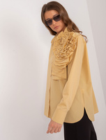 Hurt Ciemnożółta koszula klasyczna z aplikacją