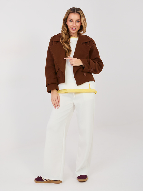 Ecru komplet z efektem koszulki pod spodem RUE PARIS