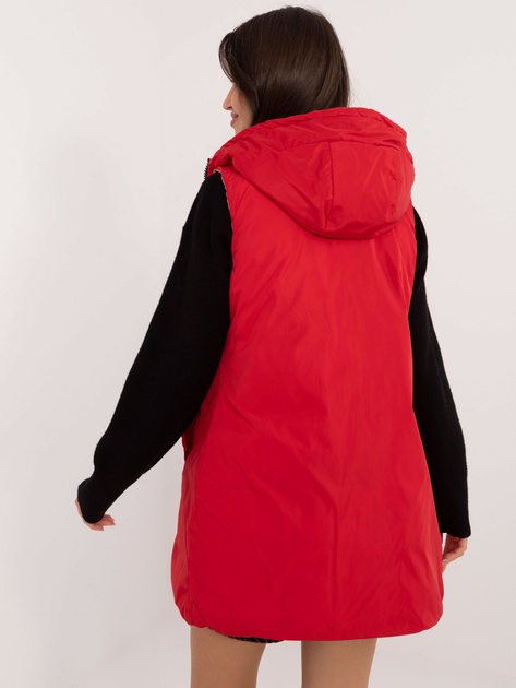 Hurt Beżowa dwustronna kamizelka damska z kapturem