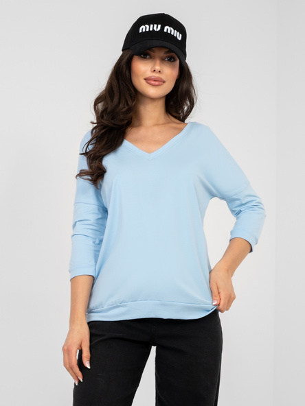 Pastelowa niebieska bluzka oversize RUE PARIS