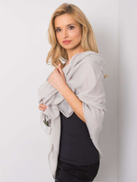 Szara chusta z kwiatowymi naszywkami