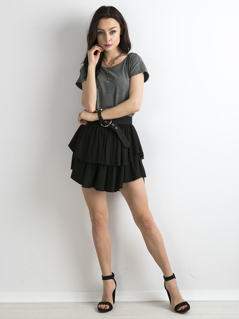 Ciemnoszary melanżowy t-shirt Circle