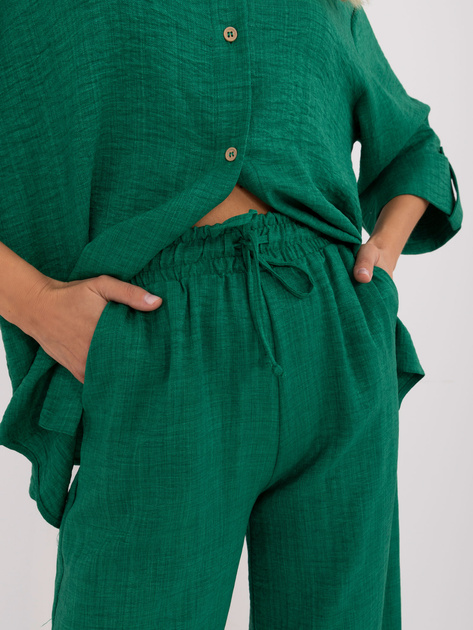 Hurt Zielony dwuczęściowy komplet letni z rękawem 3/4