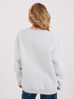 Jasnoszara dresowa bluza z ociepleniem